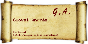 Gyovai András névjegykártya